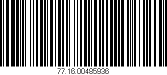 Código de barras (EAN, GTIN, SKU, ISBN): '77.16.00485936'
