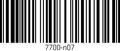 Código de barras (EAN, GTIN, SKU, ISBN): '7700-n07'