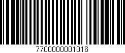 Código de barras (EAN, GTIN, SKU, ISBN): '7700000001016'