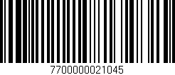 Código de barras (EAN, GTIN, SKU, ISBN): '7700000021045'