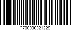 Código de barras (EAN, GTIN, SKU, ISBN): '7700000021229'