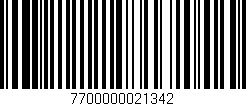 Código de barras (EAN, GTIN, SKU, ISBN): '7700000021342'