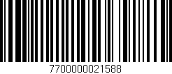 Código de barras (EAN, GTIN, SKU, ISBN): '7700000021588'