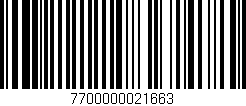 Código de barras (EAN, GTIN, SKU, ISBN): '7700000021663'