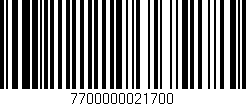 Código de barras (EAN, GTIN, SKU, ISBN): '7700000021700'