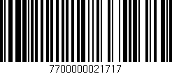 Código de barras (EAN, GTIN, SKU, ISBN): '7700000021717'