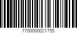 Código de barras (EAN, GTIN, SKU, ISBN): '7700000021755'