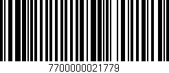 Código de barras (EAN, GTIN, SKU, ISBN): '7700000021779'
