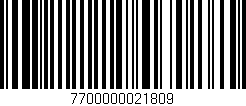 Código de barras (EAN, GTIN, SKU, ISBN): '7700000021809'