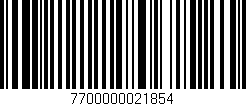 Código de barras (EAN, GTIN, SKU, ISBN): '7700000021854'
