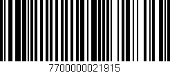 Código de barras (EAN, GTIN, SKU, ISBN): '7700000021915'