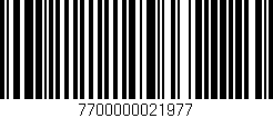 Código de barras (EAN, GTIN, SKU, ISBN): '7700000021977'