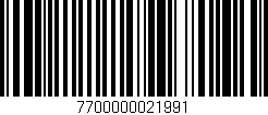Código de barras (EAN, GTIN, SKU, ISBN): '7700000021991'