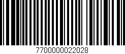 Código de barras (EAN, GTIN, SKU, ISBN): '7700000022028'