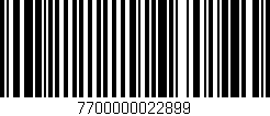 Código de barras (EAN, GTIN, SKU, ISBN): '7700000022899'