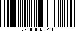Código de barras (EAN, GTIN, SKU, ISBN): '7700000023629'