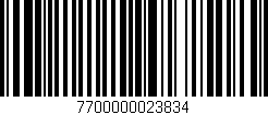 Código de barras (EAN, GTIN, SKU, ISBN): '7700000023834'