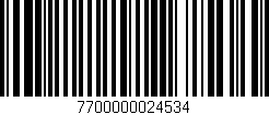 Código de barras (EAN, GTIN, SKU, ISBN): '7700000024534'
