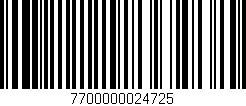 Código de barras (EAN, GTIN, SKU, ISBN): '7700000024725'