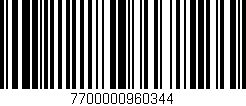 Código de barras (EAN, GTIN, SKU, ISBN): '7700000960344'