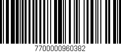 Código de barras (EAN, GTIN, SKU, ISBN): '7700000960382'