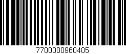 Código de barras (EAN, GTIN, SKU, ISBN): '7700000960405'