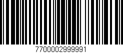 Código de barras (EAN, GTIN, SKU, ISBN): '7700002999991'