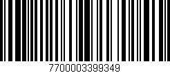 Código de barras (EAN, GTIN, SKU, ISBN): '7700003399349'