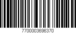 Código de barras (EAN, GTIN, SKU, ISBN): '7700003696370'