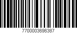 Código de barras (EAN, GTIN, SKU, ISBN): '7700003696387'