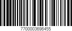 Código de barras (EAN, GTIN, SKU, ISBN): '7700003696455'