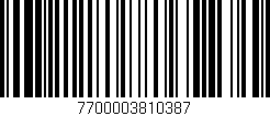Código de barras (EAN, GTIN, SKU, ISBN): '7700003810387'