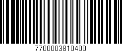 Código de barras (EAN, GTIN, SKU, ISBN): '7700003810400'