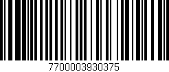 Código de barras (EAN, GTIN, SKU, ISBN): '7700003930375'