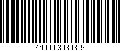Código de barras (EAN, GTIN, SKU, ISBN): '7700003930399'