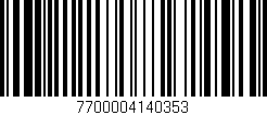 Código de barras (EAN, GTIN, SKU, ISBN): '7700004140353'