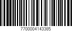 Código de barras (EAN, GTIN, SKU, ISBN): '7700004143385'