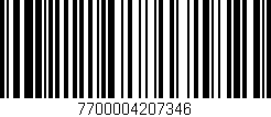 Código de barras (EAN, GTIN, SKU, ISBN): '7700004207346'