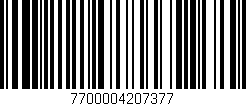 Código de barras (EAN, GTIN, SKU, ISBN): '7700004207377'