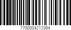 Código de barras (EAN, GTIN, SKU, ISBN): '7700004212364'