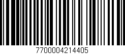 Código de barras (EAN, GTIN, SKU, ISBN): '7700004214405'