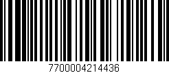 Código de barras (EAN, GTIN, SKU, ISBN): '7700004214436'