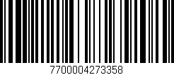Código de barras (EAN, GTIN, SKU, ISBN): '7700004273358'