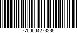 Código de barras (EAN, GTIN, SKU, ISBN): '7700004273389'