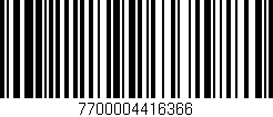 Código de barras (EAN, GTIN, SKU, ISBN): '7700004416366'
