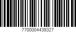 Código de barras (EAN, GTIN, SKU, ISBN): '7700004439327'