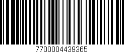 Código de barras (EAN, GTIN, SKU, ISBN): '7700004439365'