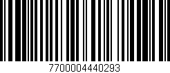Código de barras (EAN, GTIN, SKU, ISBN): '7700004440293'