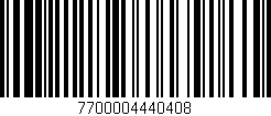 Código de barras (EAN, GTIN, SKU, ISBN): '7700004440408'