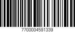 Código de barras (EAN, GTIN, SKU, ISBN): '7700004591339'